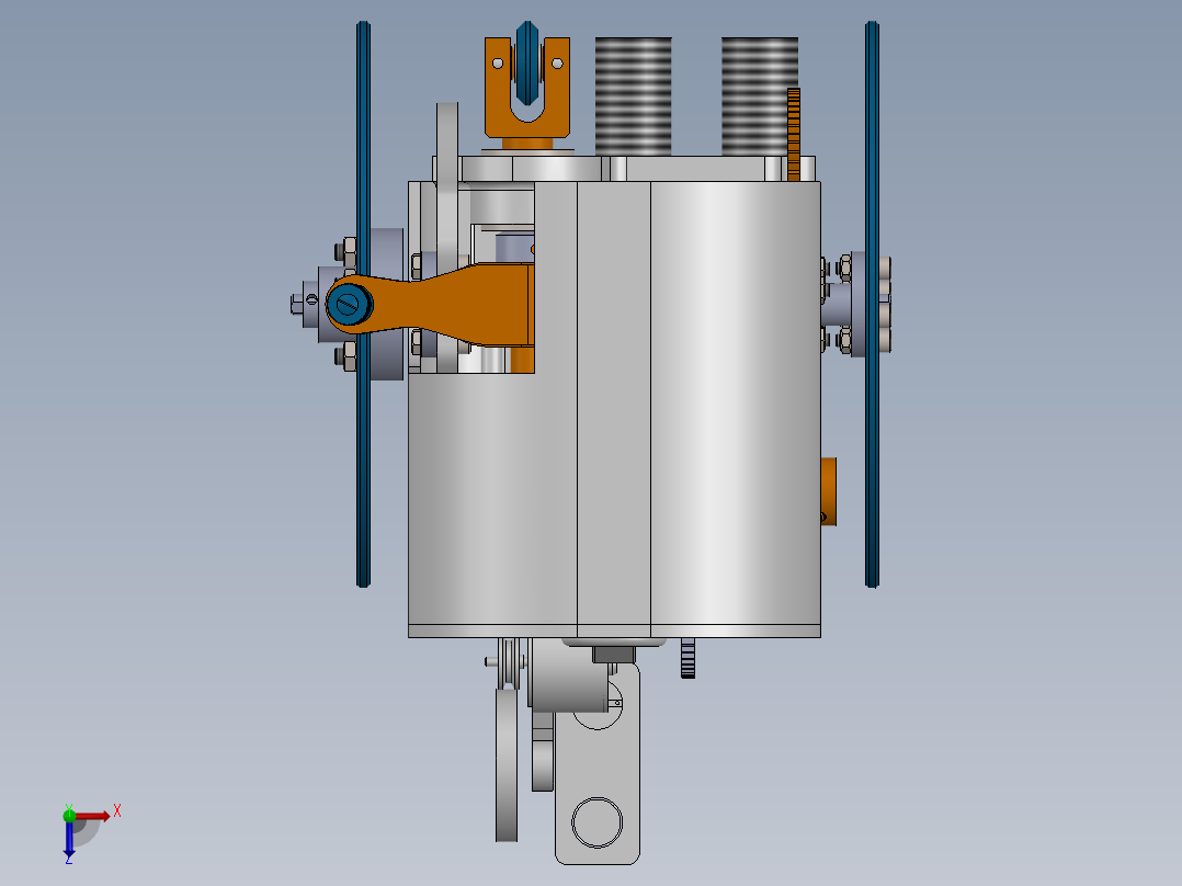 02第二辆生物质能小车-顶球结构V1-带凸轮带开关带灯俯视图