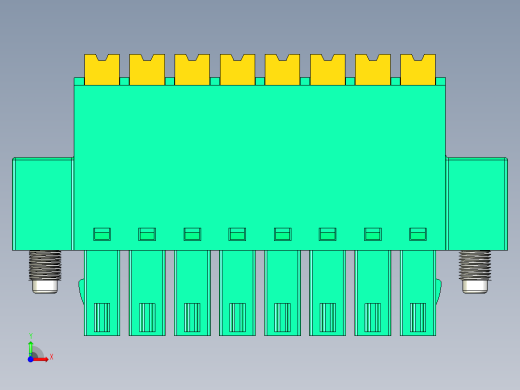 DEGSON 15EDG（公头） 3.5mm 螺钉锁紧，插拔式接线端子 FullPack-15EDGKNM-3.5-08P-14-00AH前视缩略图