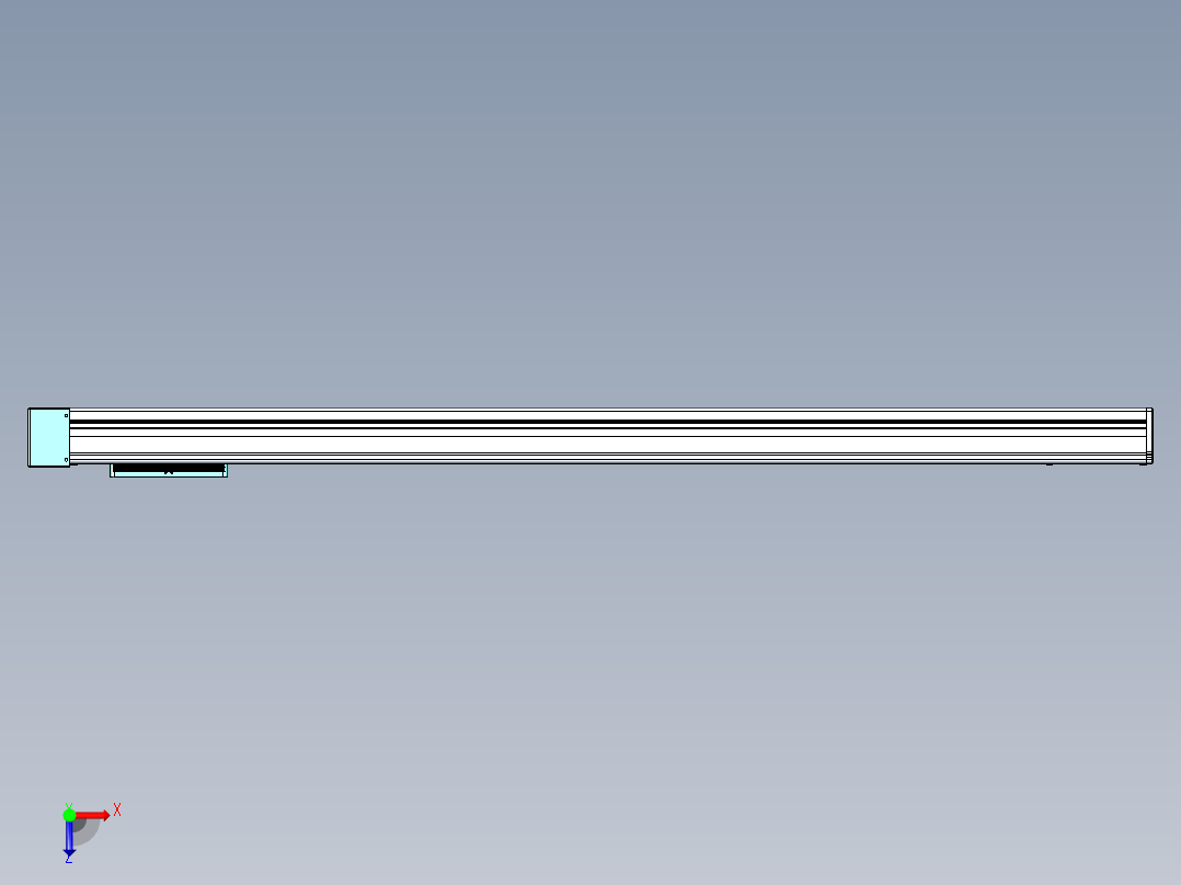 威洛博VC丝杆传动-无尘环境VC14-Lxx-C-S1200-BL-ZP40-C3俯视图