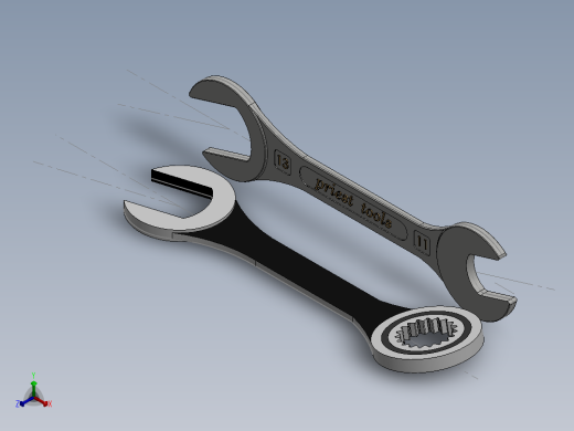 11 13号开口扳手--stl stp sw正等轴测缩略图