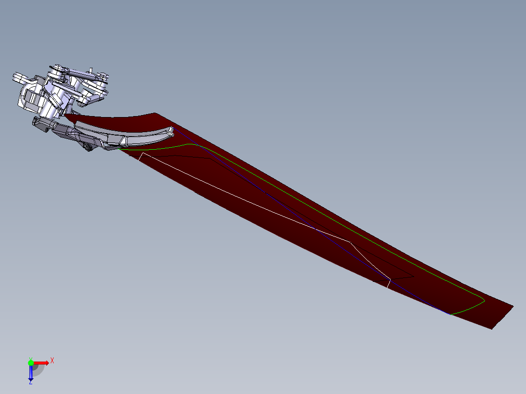 乘用车雨刮器结构设计含CATIA三维图 660657俯视图