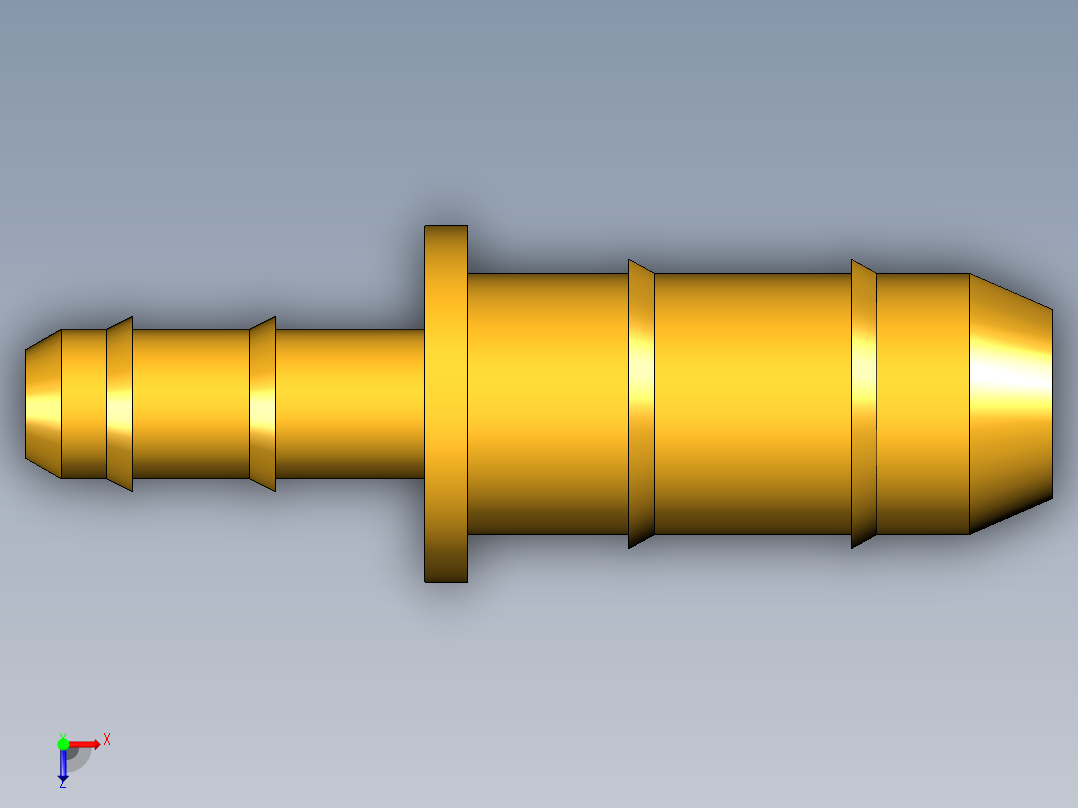 工业通用螺蚊管倒齿式工业硬管接头Union Reducer 22-4-5_32俯视图