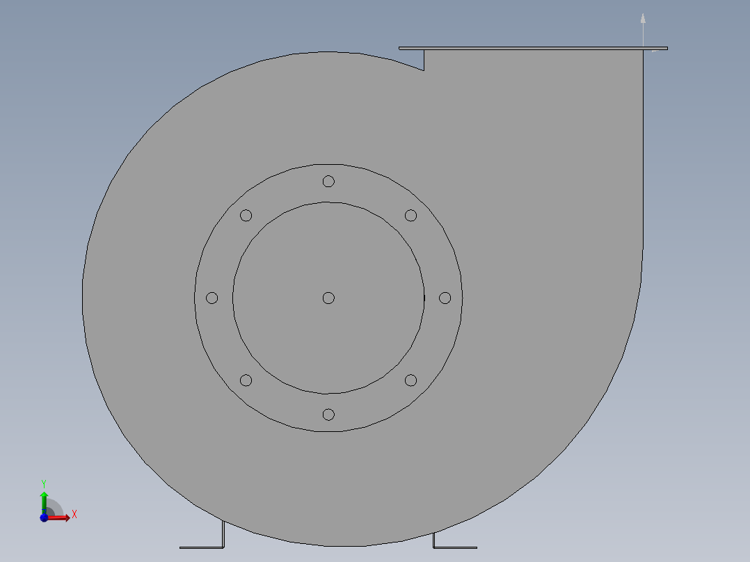 DZ200 90度鑫风风机前视图