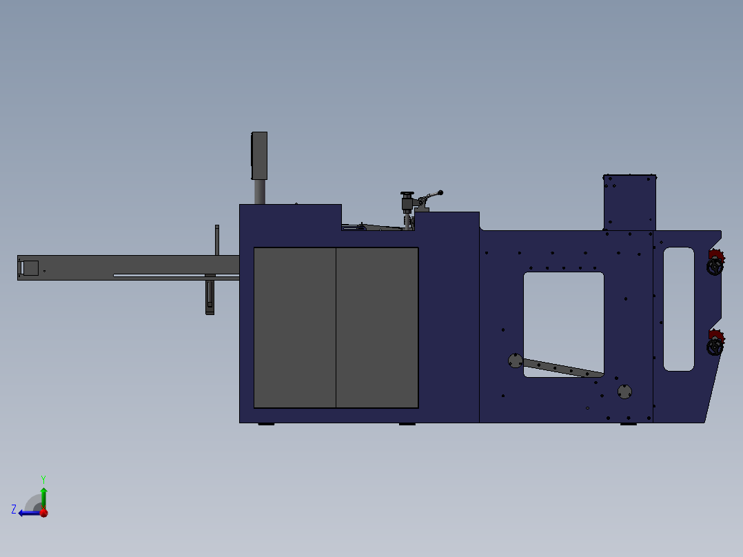 侧焊接自动制袋机右视图