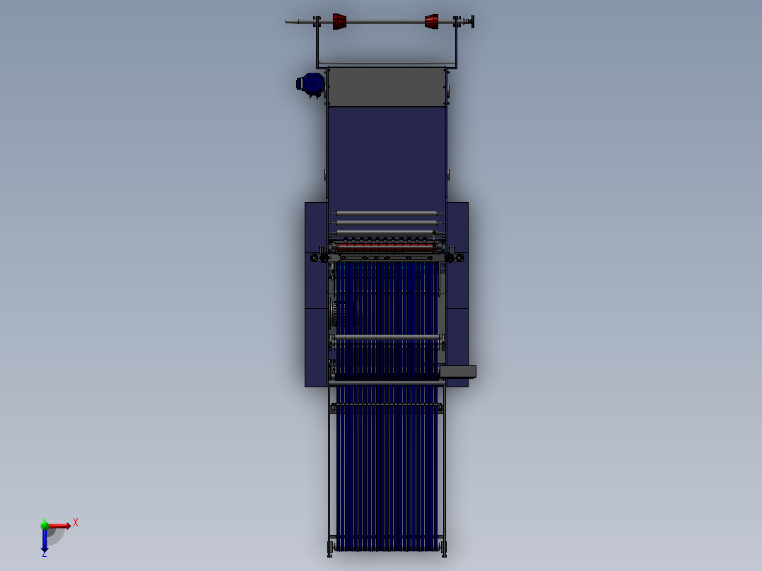 侧焊接自动制袋机俯视图