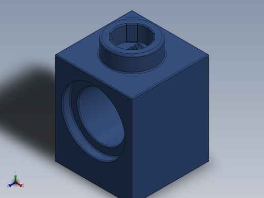 乐高机械组积木（横梁）-4226037 - 6541 Royal Blue Brick 1 x 1 with Hole