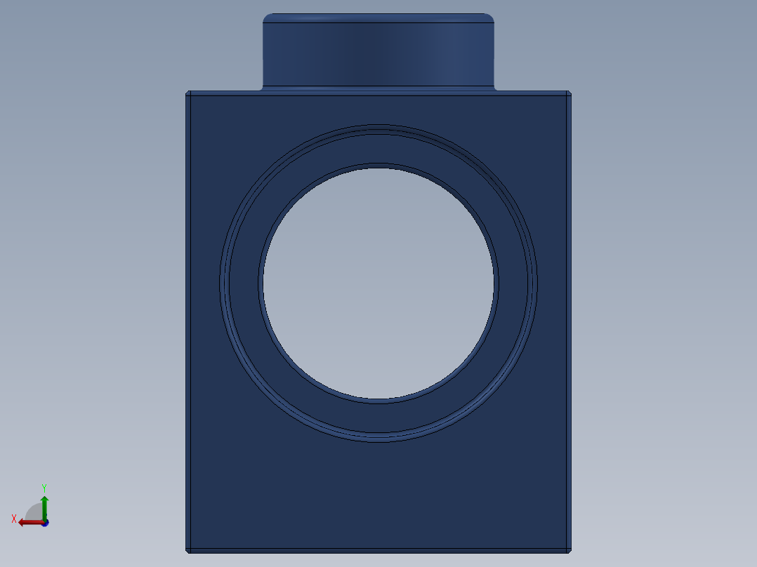 乐高机械组积木（横梁）-4226037 - 6541 Royal Blue Brick 1 x 1 with Hole后视图