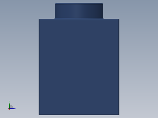 乐高机械组积木（横梁）-4226037 - 6541 Royal Blue Brick 1 x 1 with Hole左视缩略图