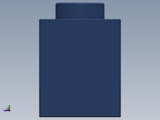 乐高机械组积木（横梁）-4226037 - 6541 Royal Blue Brick 1 x 1 with Hole右视缩略图