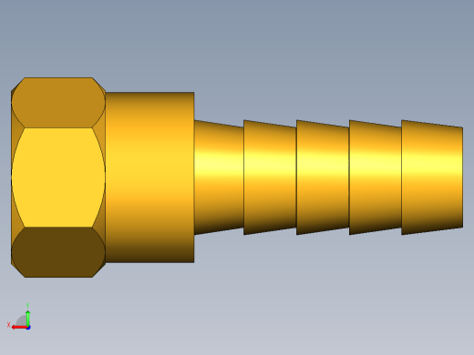 倒齿式工业管接头Hose Barb to Swivel Female Ball-End 128HBLSV-6-4后视缩略图