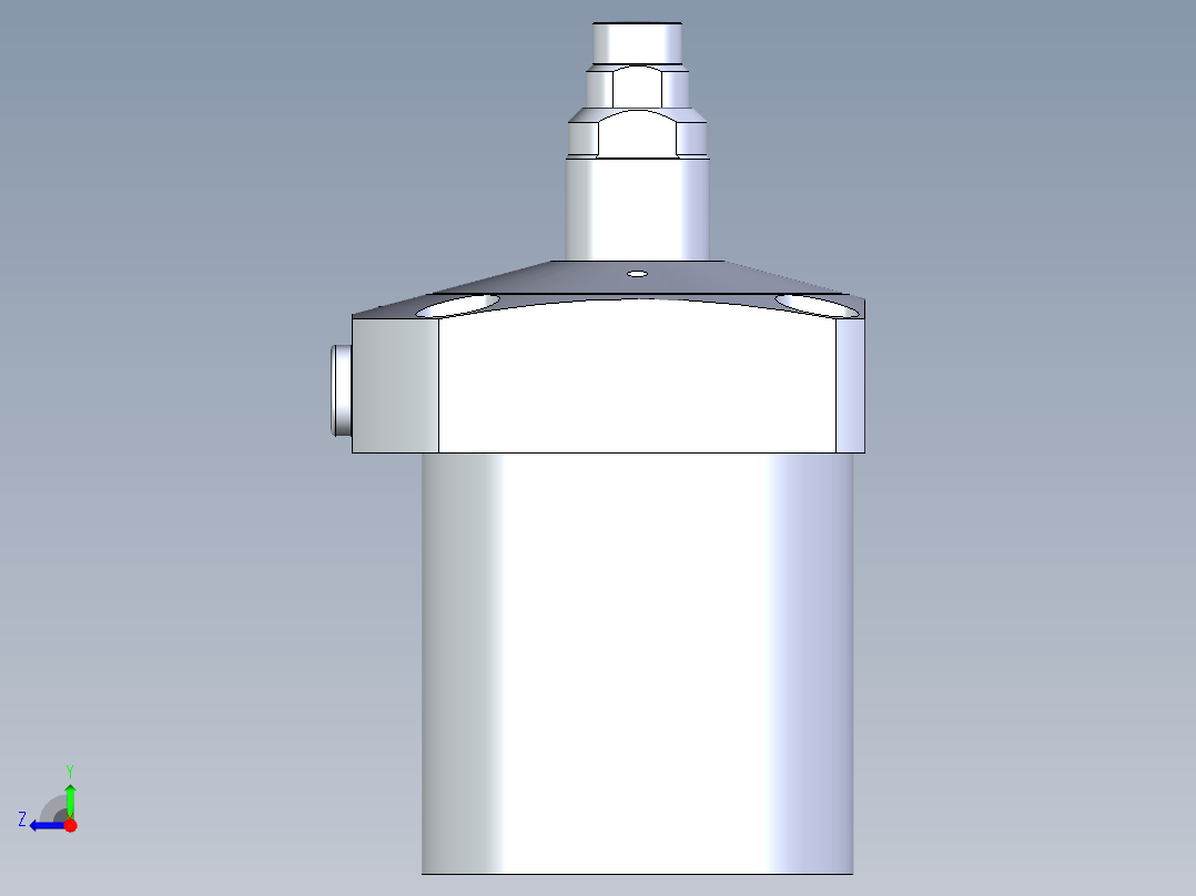 KOSMEKLC0902-CxM-E多系列多零件图纸模型右视图
