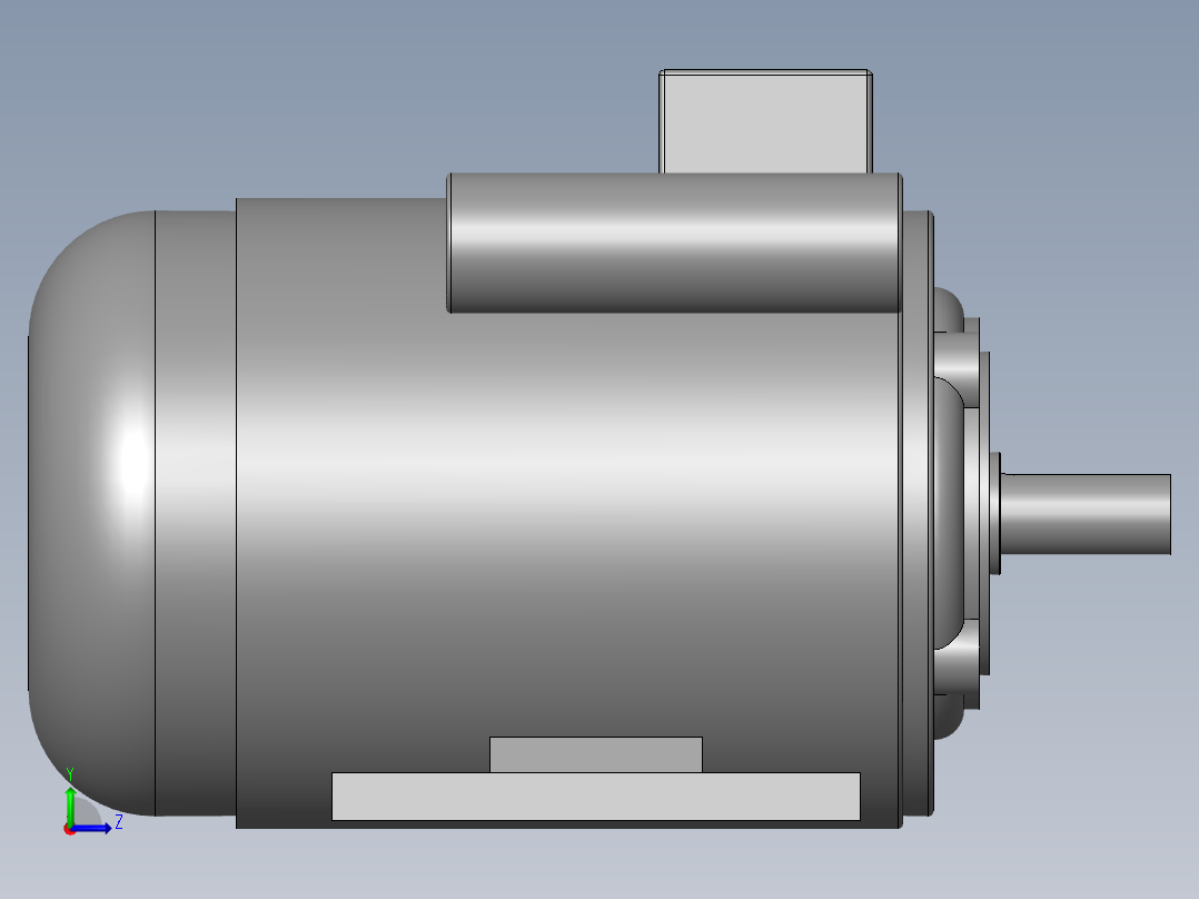 异步电机DJ_YS系列(IP44)_IMB34型_YS-90L-2左视图