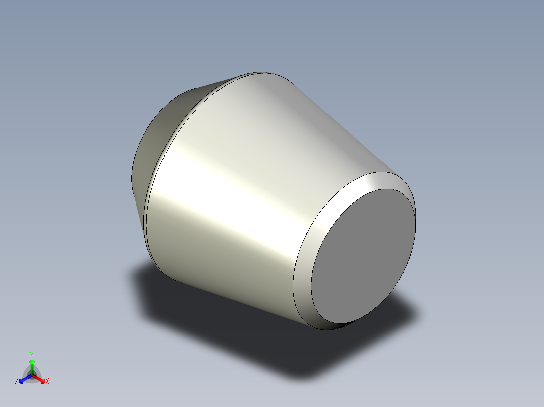 圓錐型把手(壓入式)P.390N-3D多系列多零件图纸模型主视图