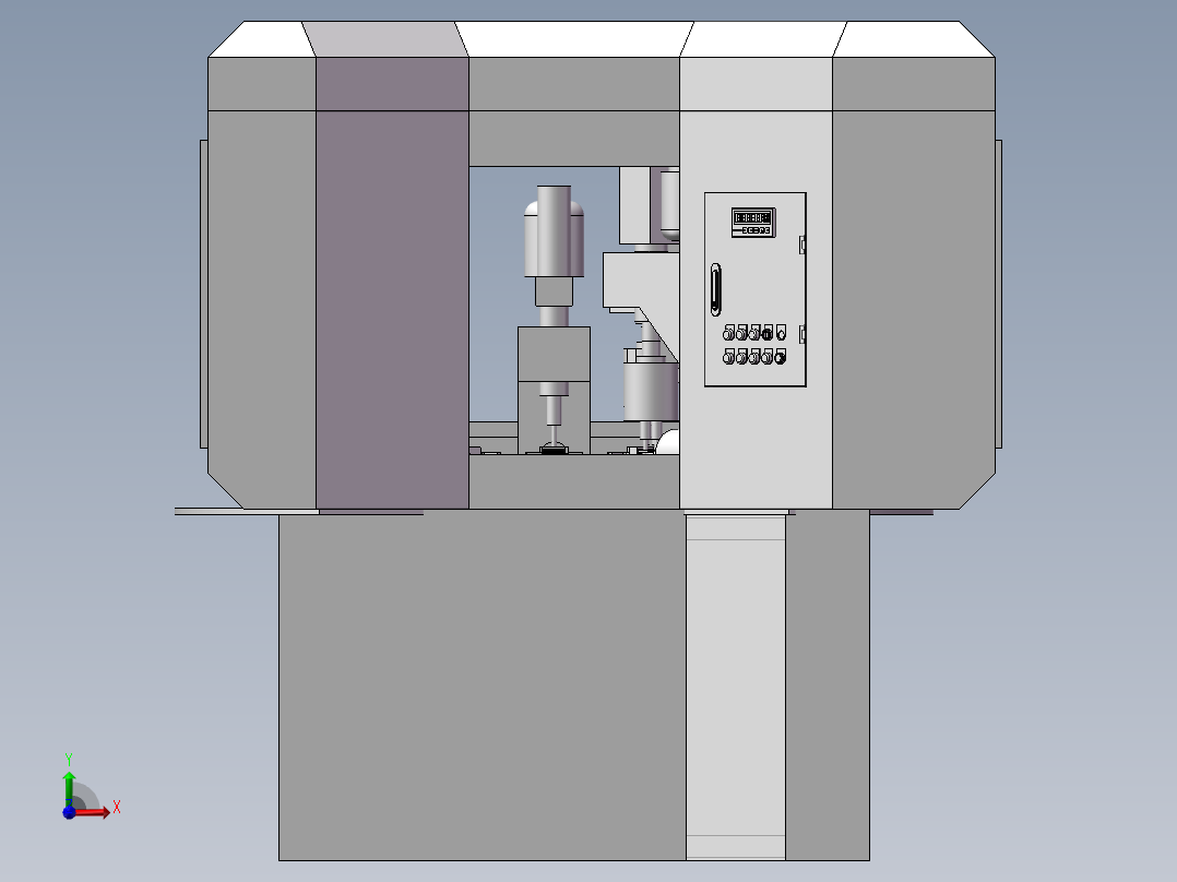多工位钻孔攻丝机床前视图