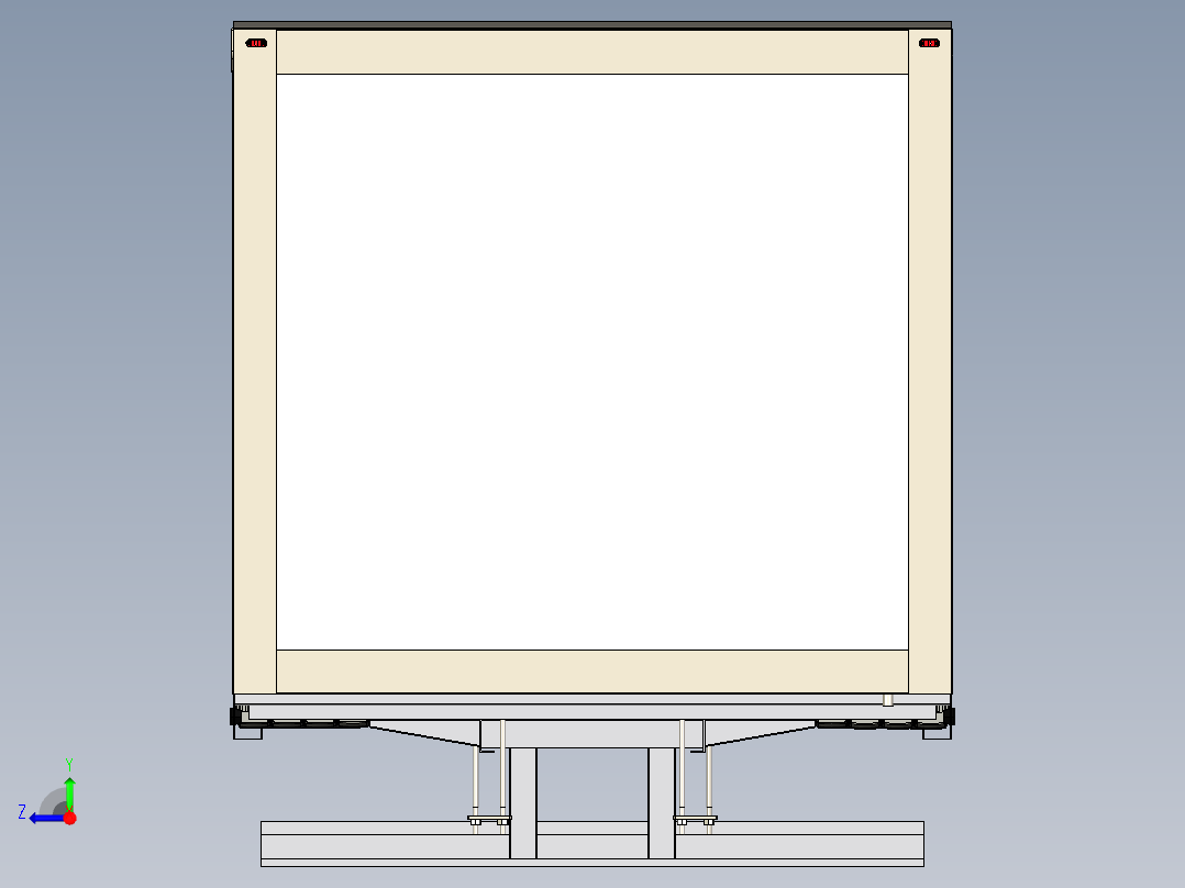卡车标准车厢冷藏车轨右视图