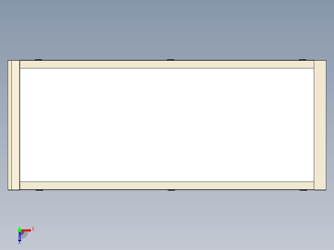 卡车标准车厢冷藏车轨俯视图