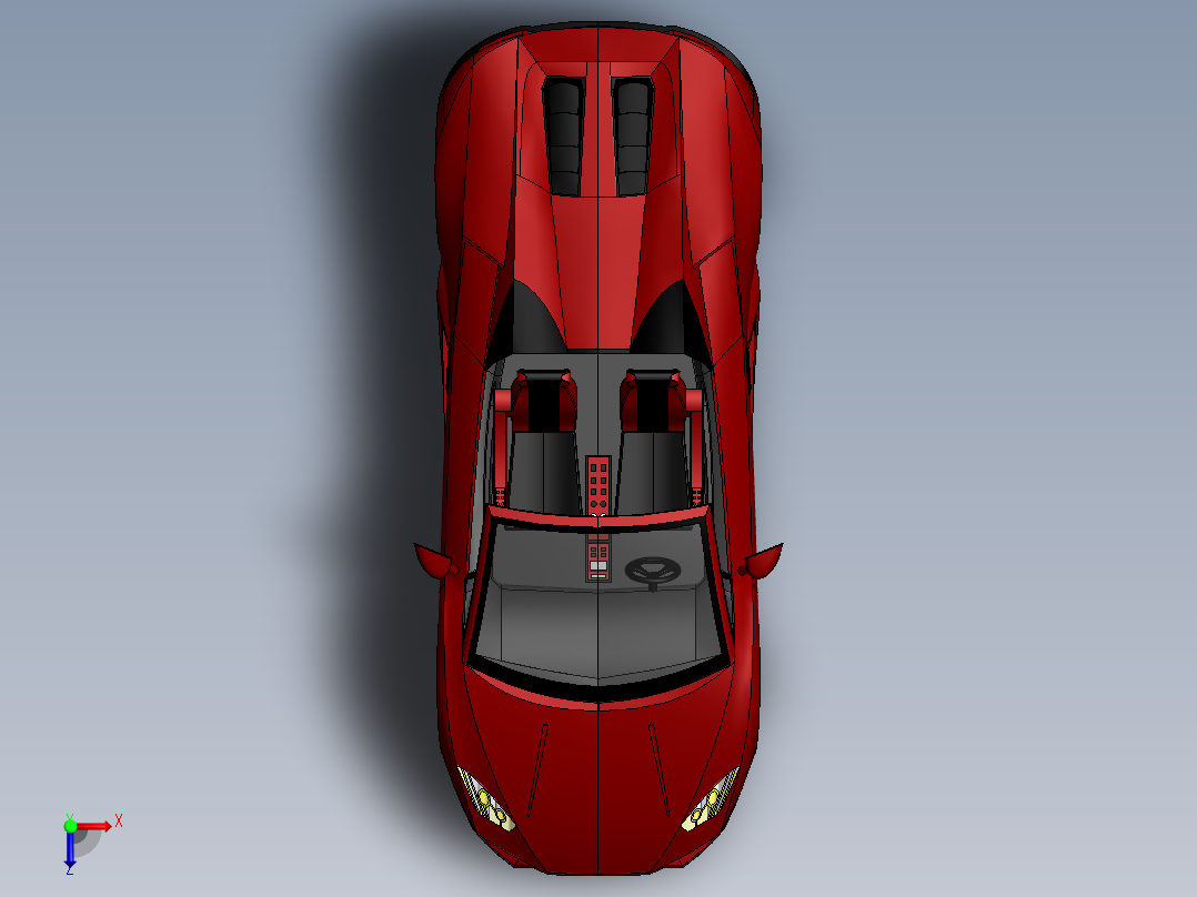 兰博基尼俯视图