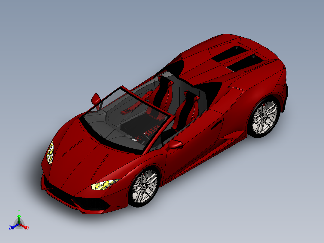 兰博基尼正等轴测图