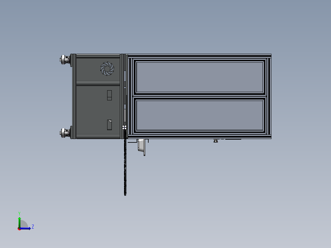 安全带吊环铆压设备sw18可编辑左视图