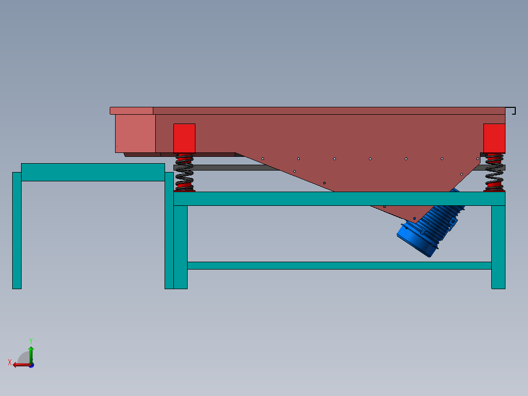 泥沙自动震动过滤网设备sw17可编辑后视图