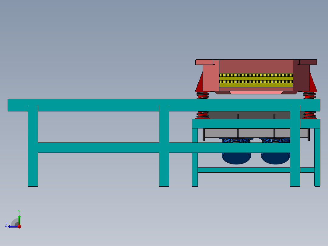 泥沙自动震动过滤网设备sw17可编辑右视图