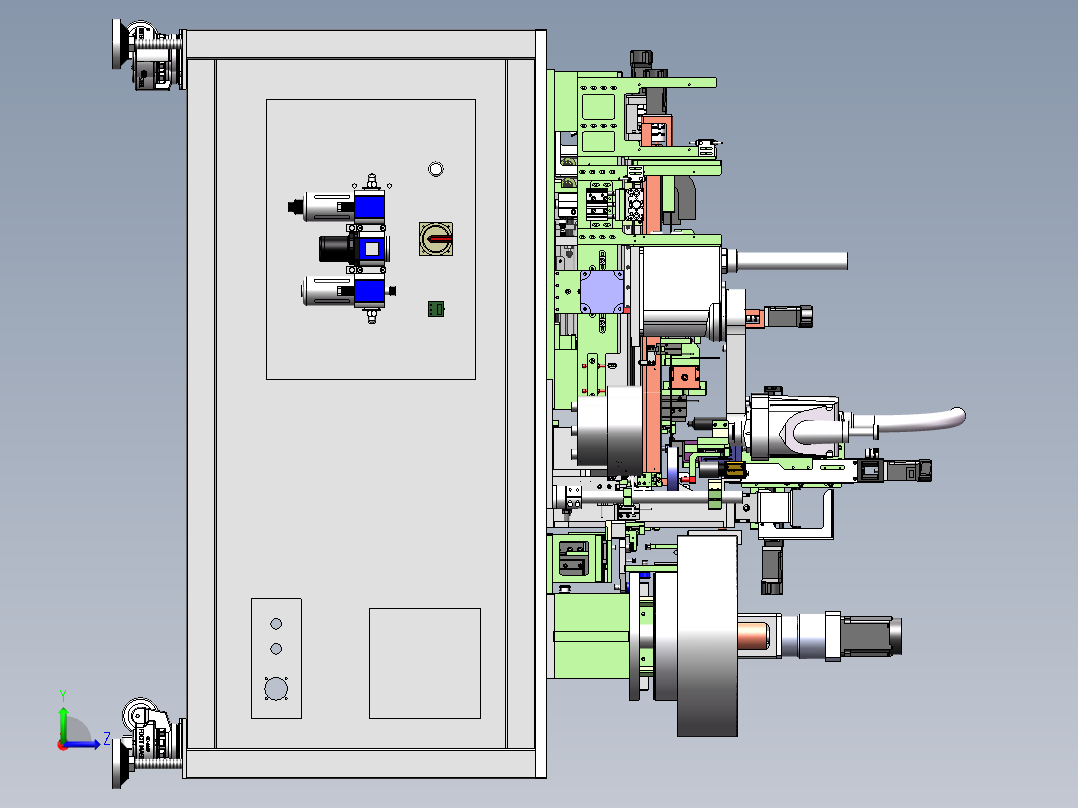 苹果手机RCAM组装设备sw20可编辑左视图