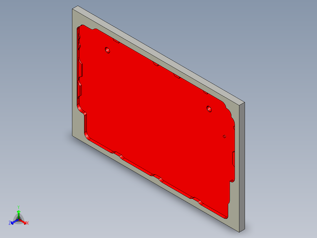 铝板板料CNC加工铣内腔编程模型