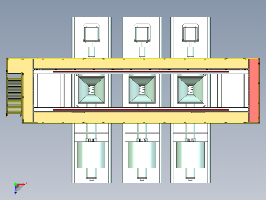 注塑机加料钢结构平台设计俯视缩略图