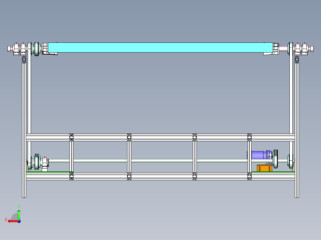 翻转设备设计后视图