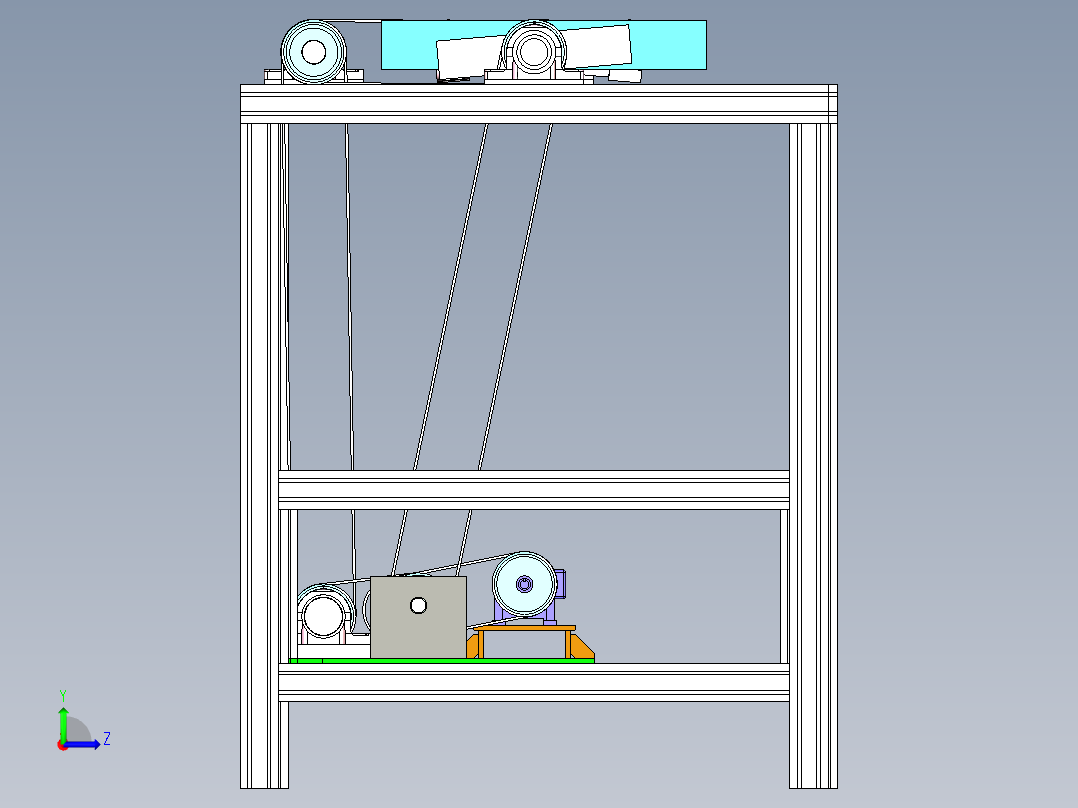 翻转设备设计左视图
