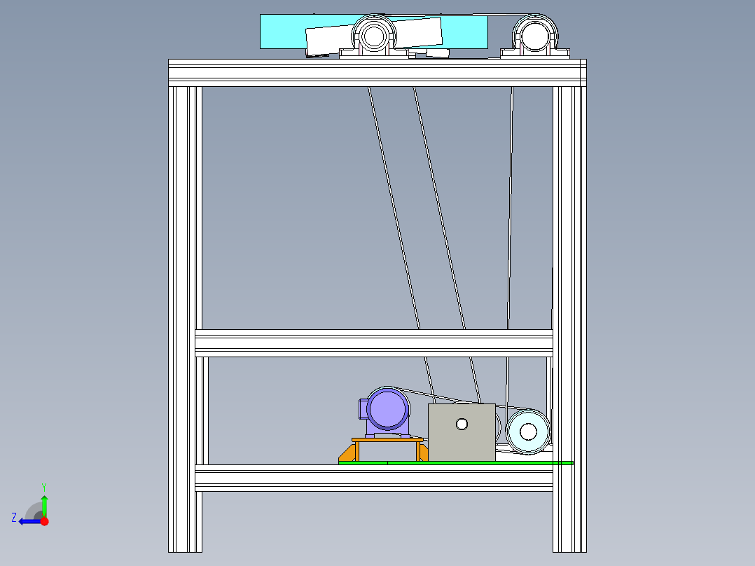 翻转设备设计右视图