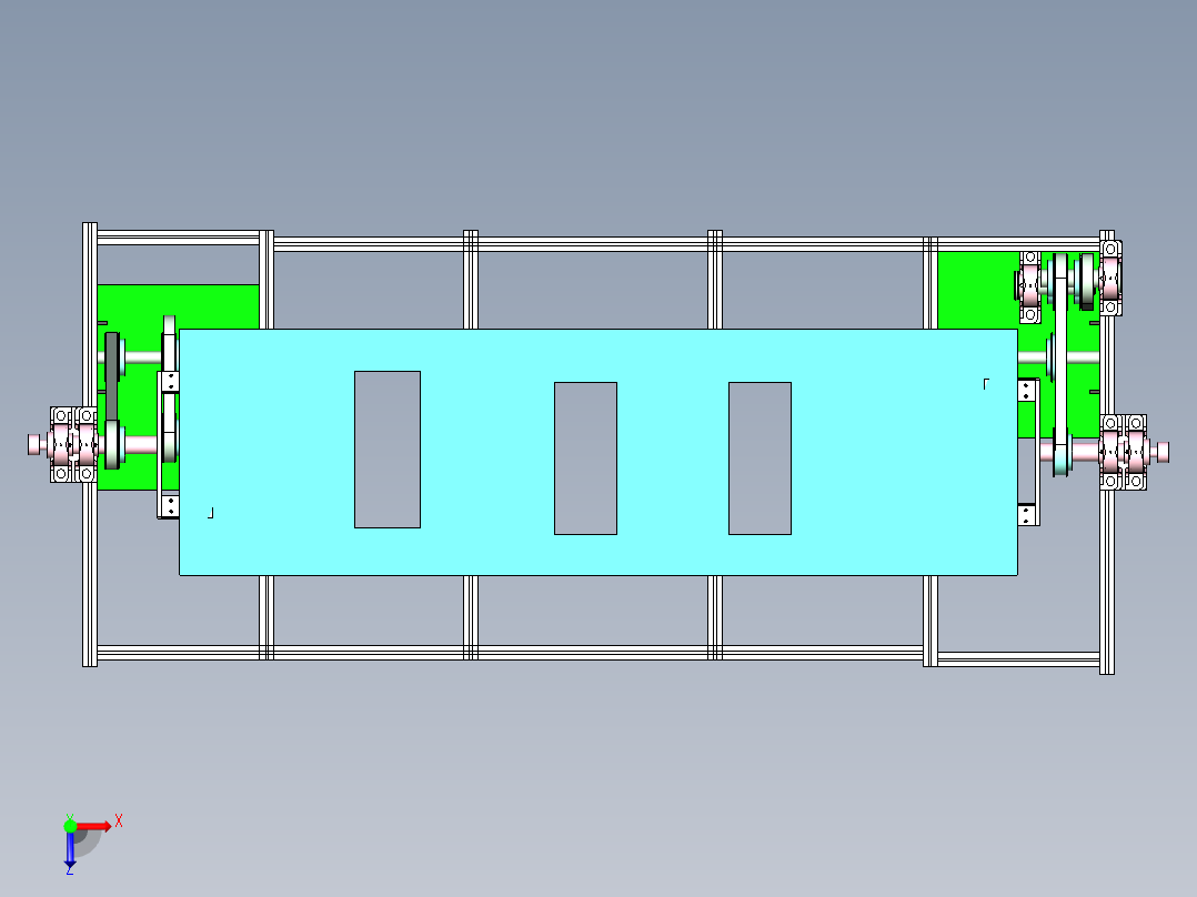 翻转设备设计俯视图