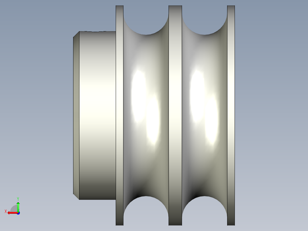 圆皮带用滑轮后视图