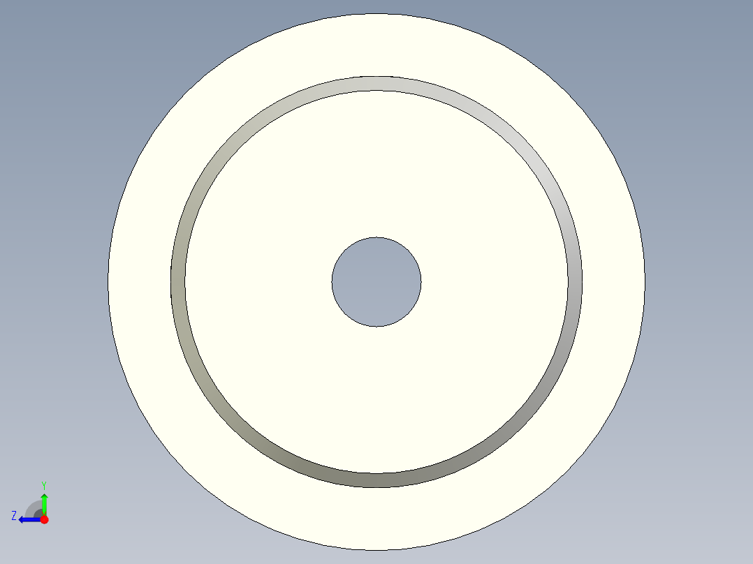 圆皮带用滑轮右视图