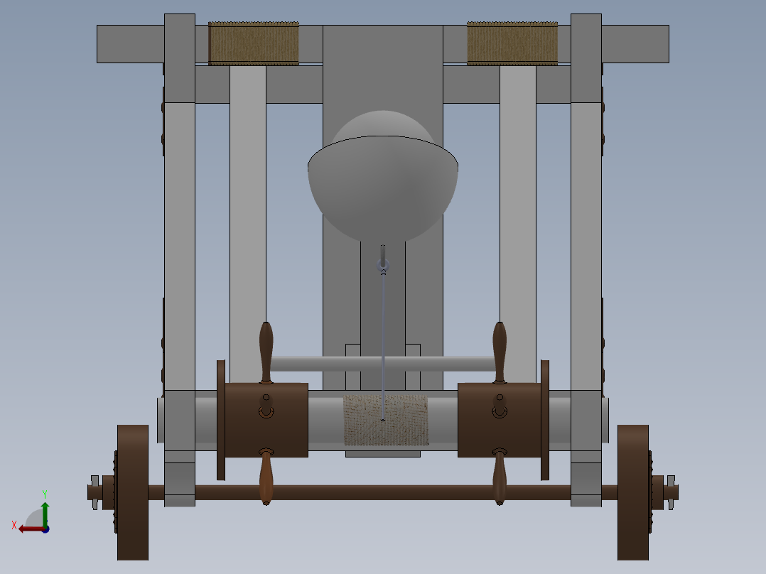 石弩弹射器、弹射器(9)后视图