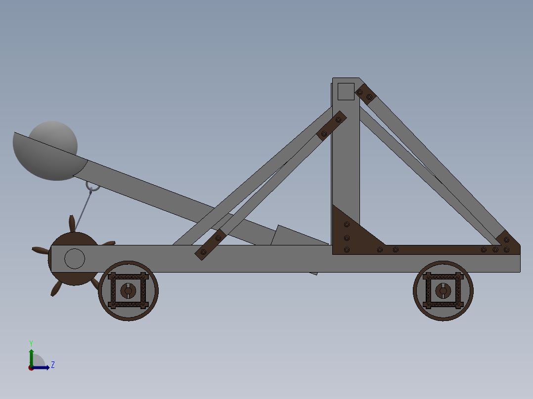 石弩弹射器、弹射器(9)左视图