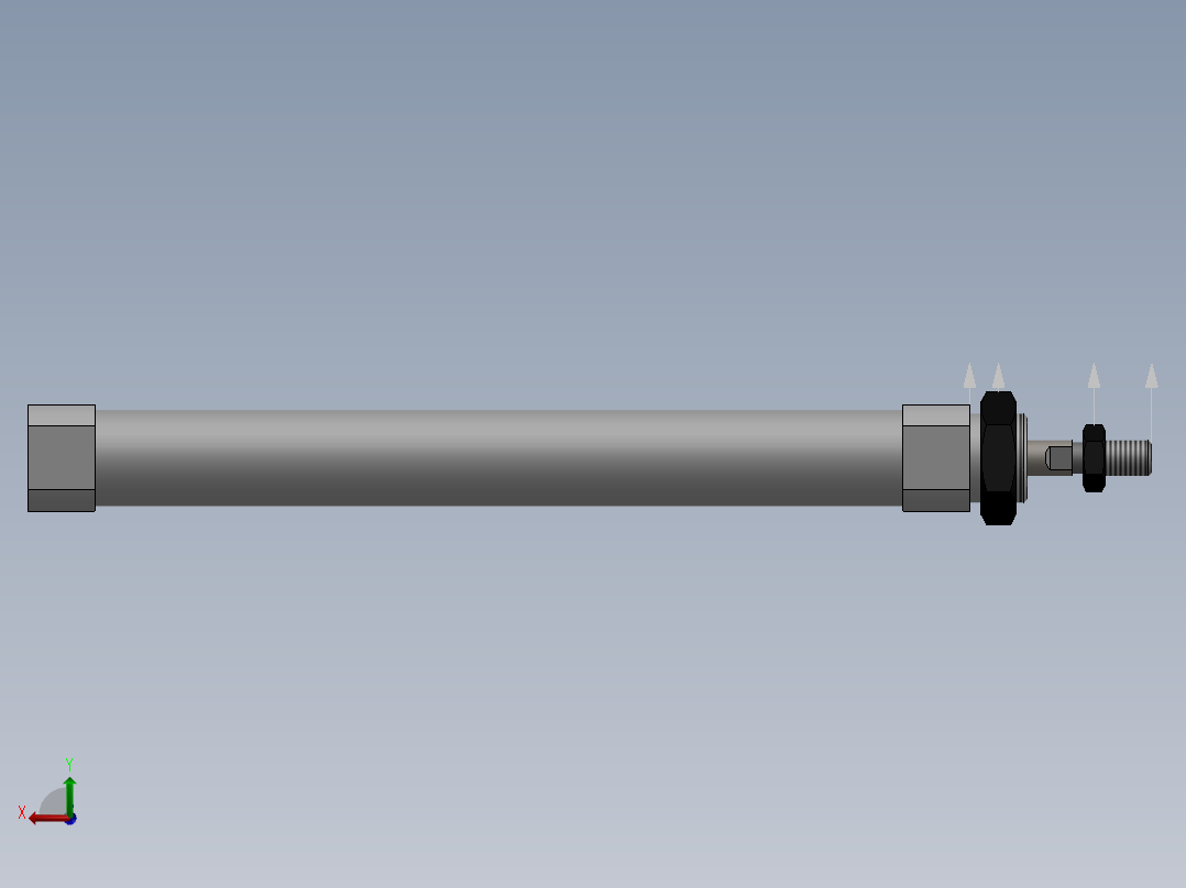 SMC气缸CDM2BZ20-150Z后视图