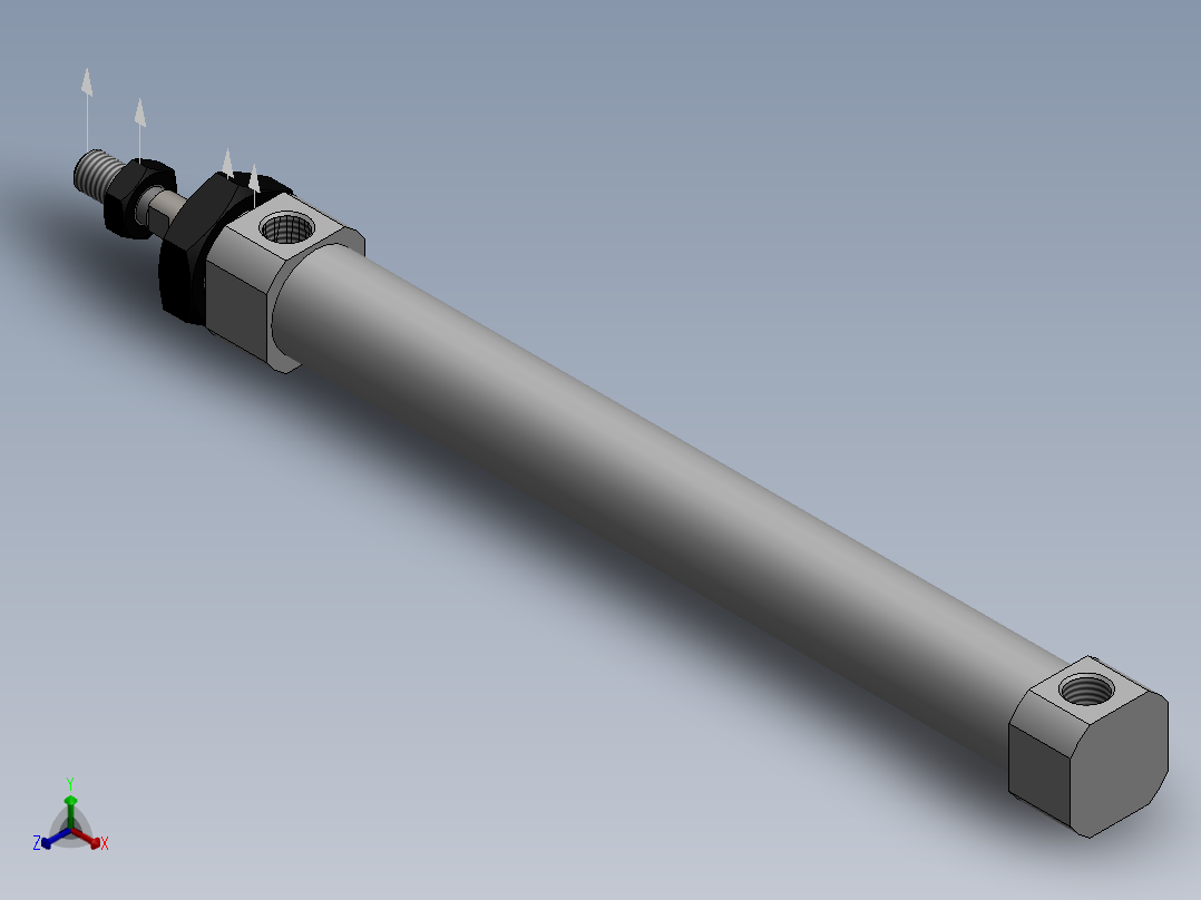 SMC气缸CDM2BZ20-150Z正等轴测图