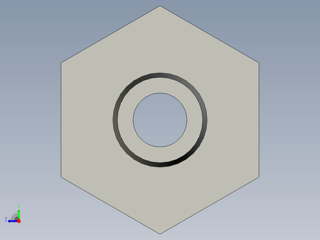 螺纹管水管接头-有边 [DN15X10.5]右视图