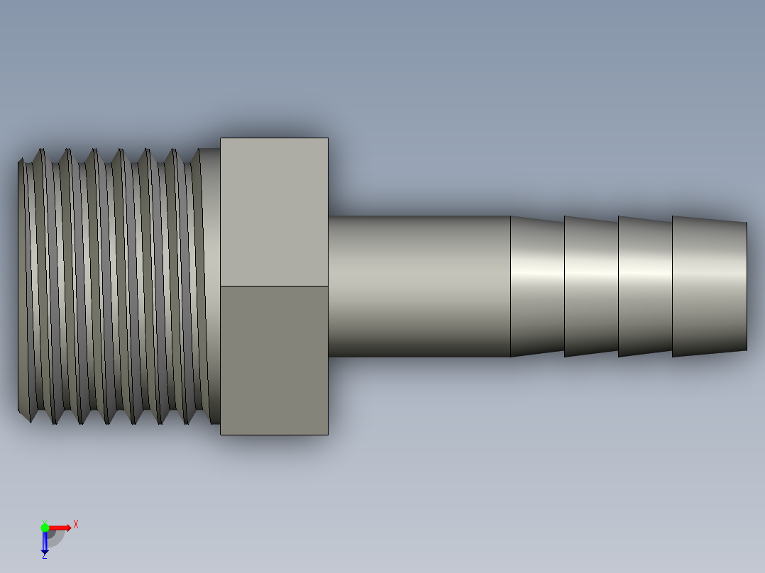 螺纹管水管接头-有边 [DN15X10.5]俯视图