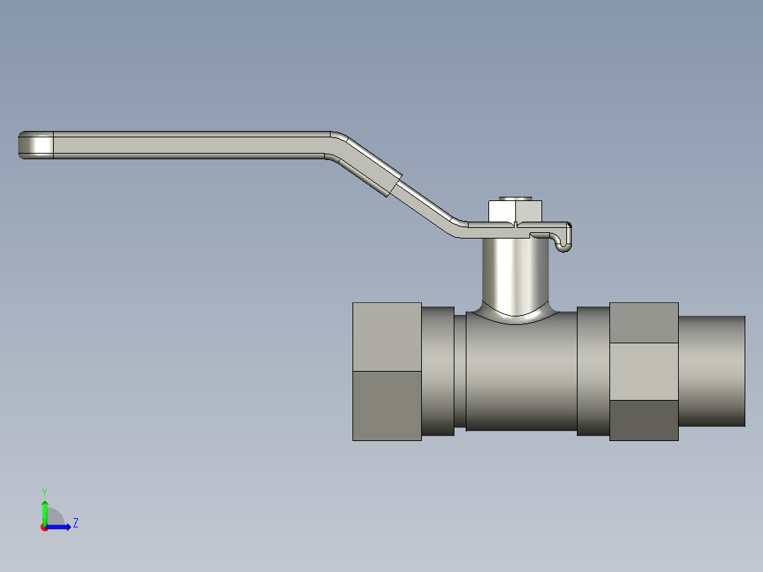 LXYC-BOSS手动球阀DN20左视图