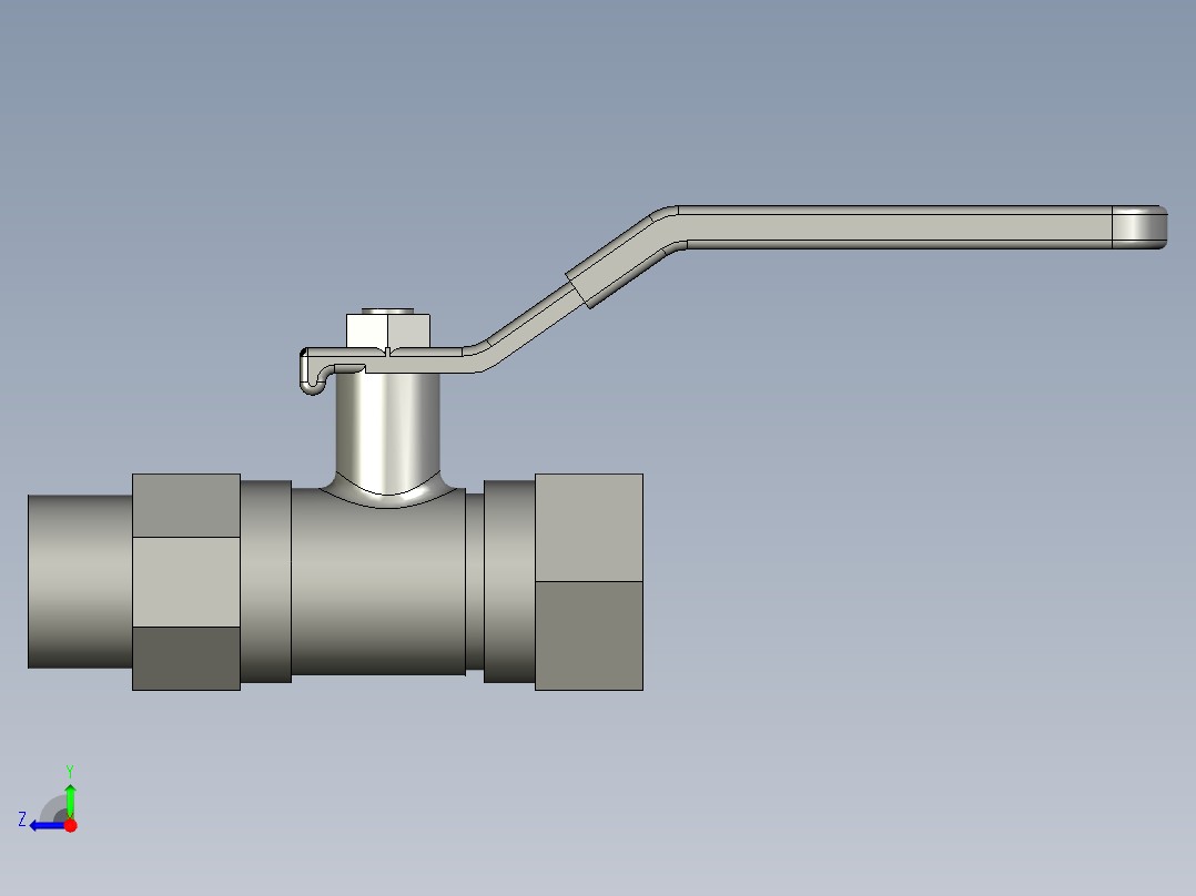 LXYC-BOSS手动球阀DN20右视图