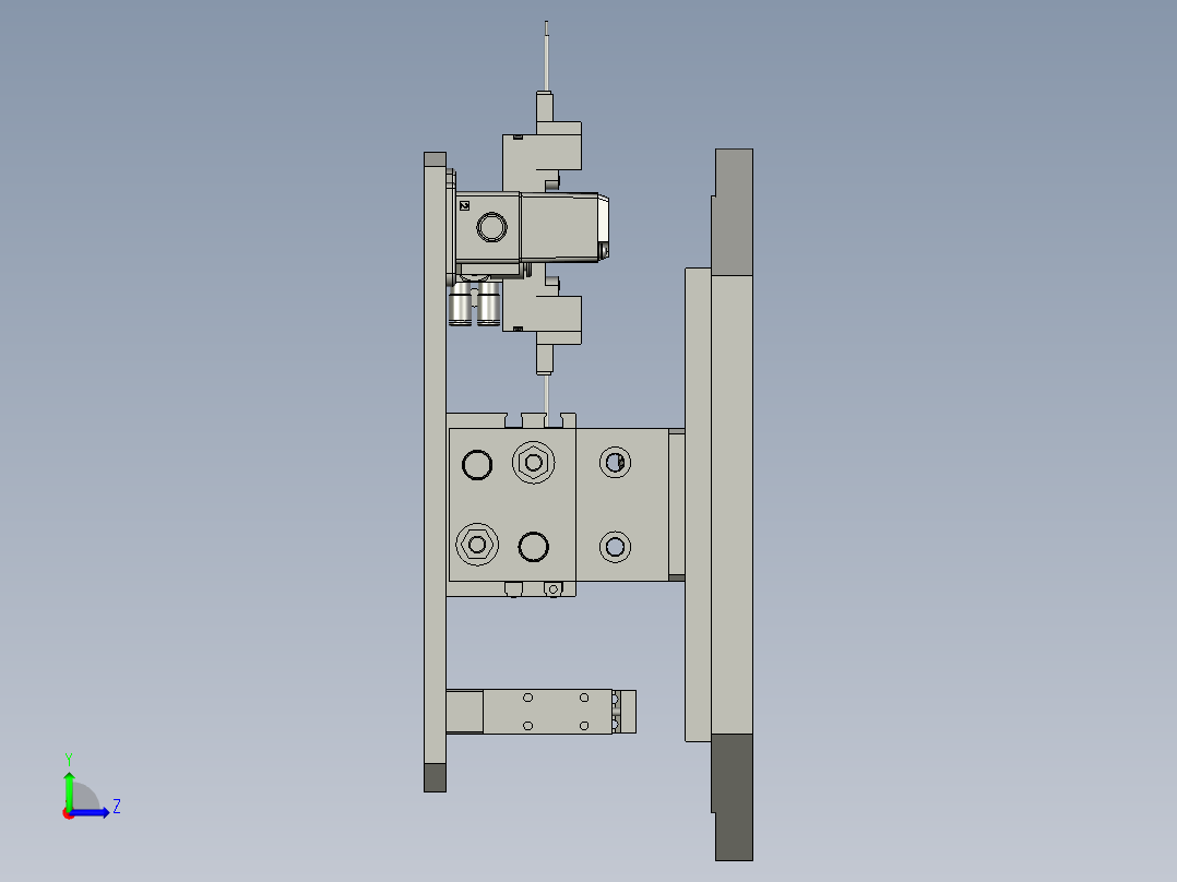 76071477-8-12寸对中组件左视图