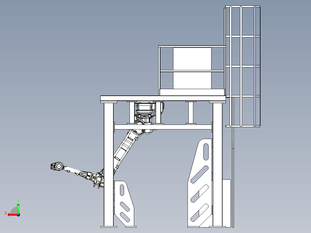 吊装机器人应用设计后视图