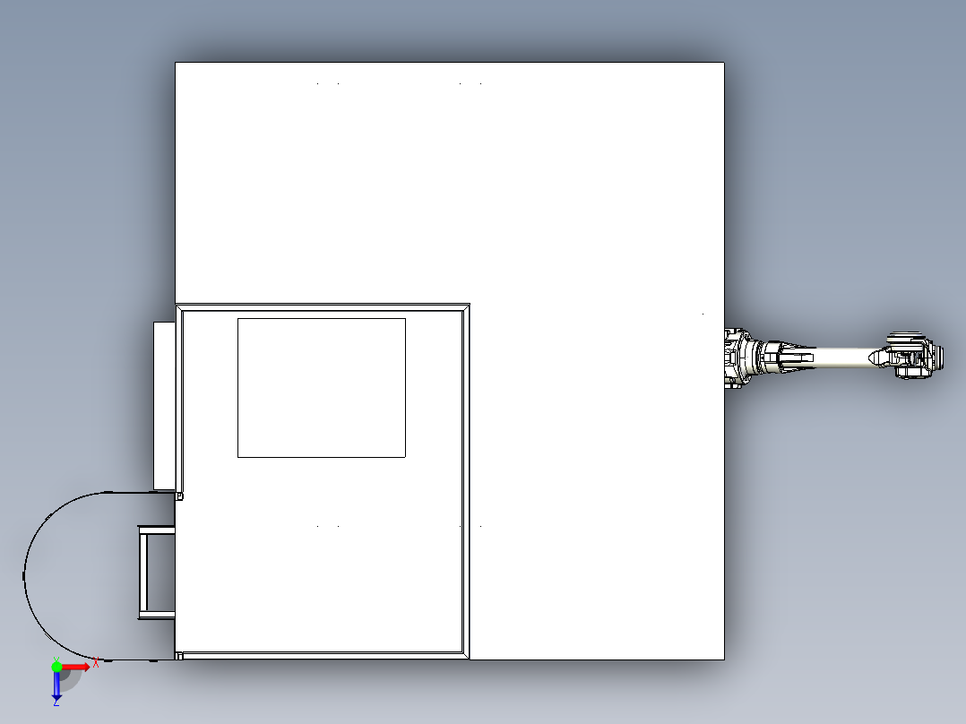 吊装机器人应用设计俯视图