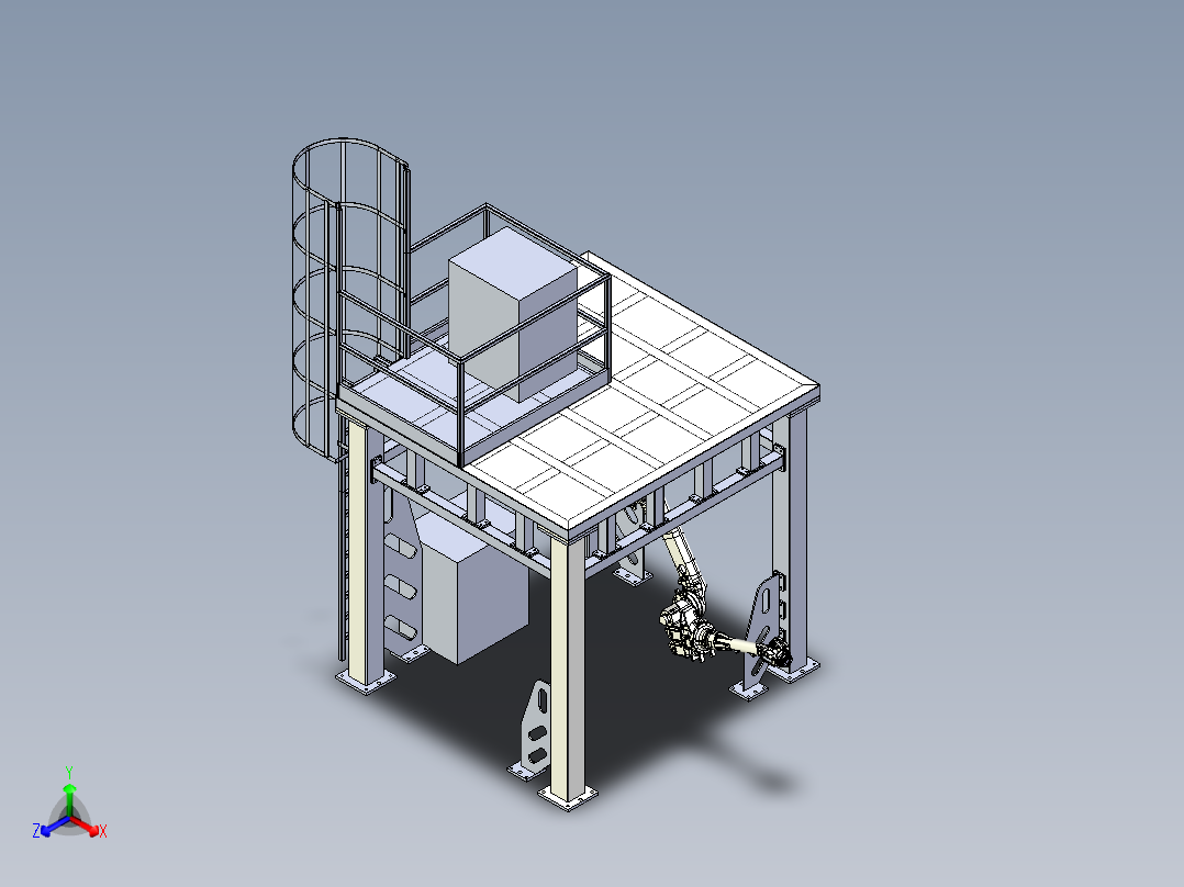 吊装机器人应用设计正等轴测图