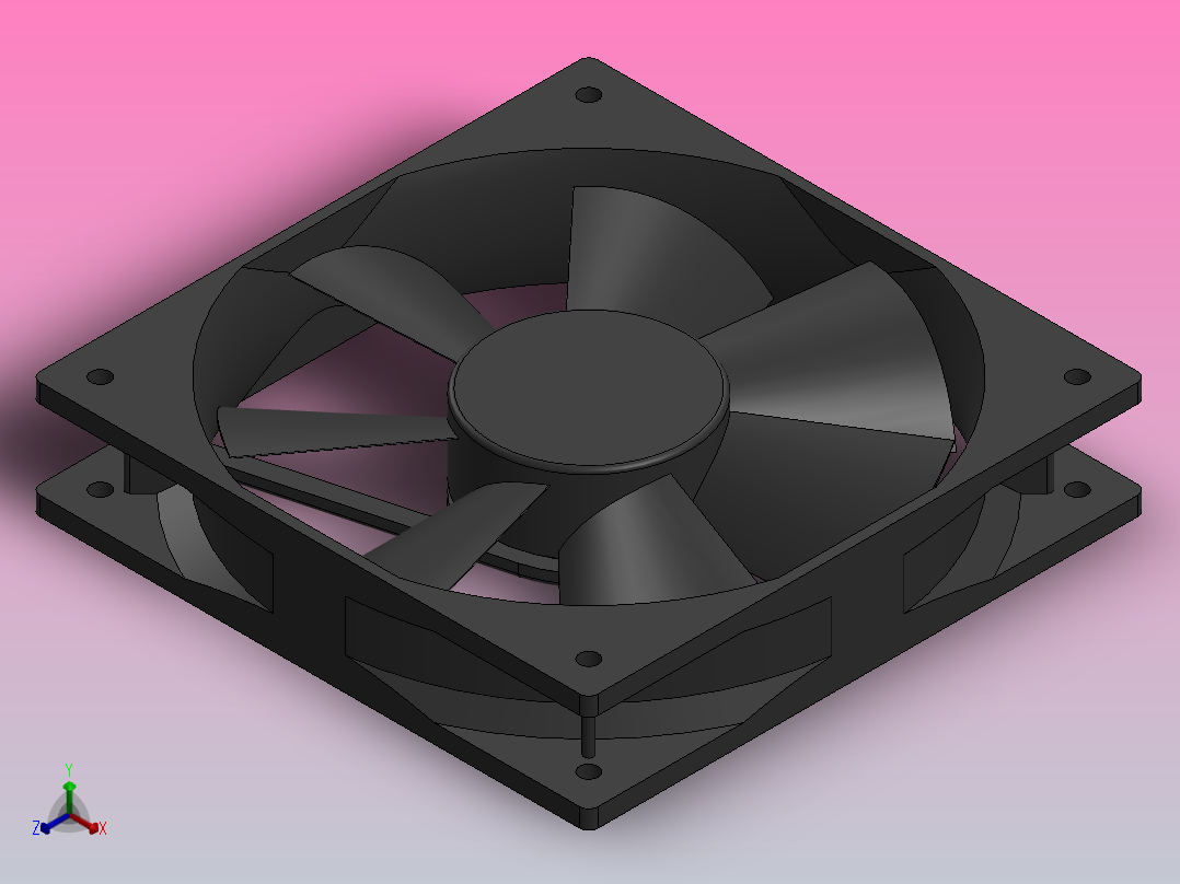 User Library-Antec Fan 120mm风扇正等轴测图