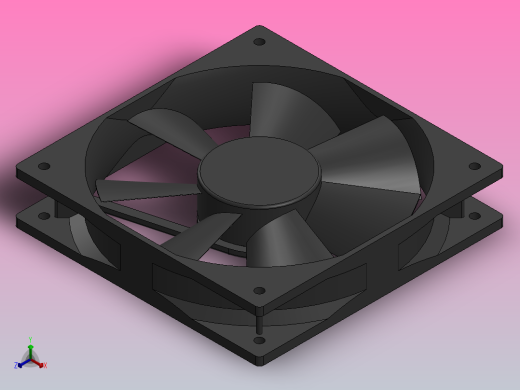 User Library-Antec Fan 120mm风扇正等轴测缩略图