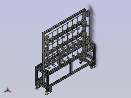 物料旋转运动料架
