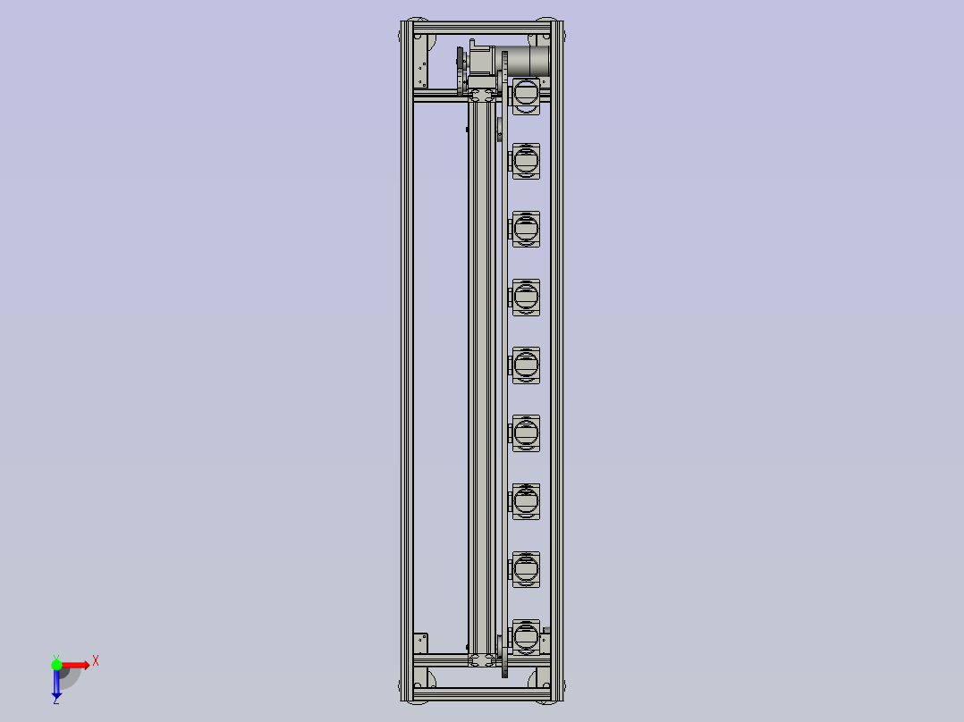 物料旋转运动料架俯视图